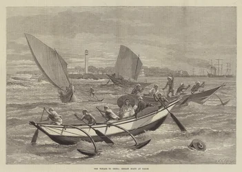 Die Reise nach China, Ceylon-Boote in Galle